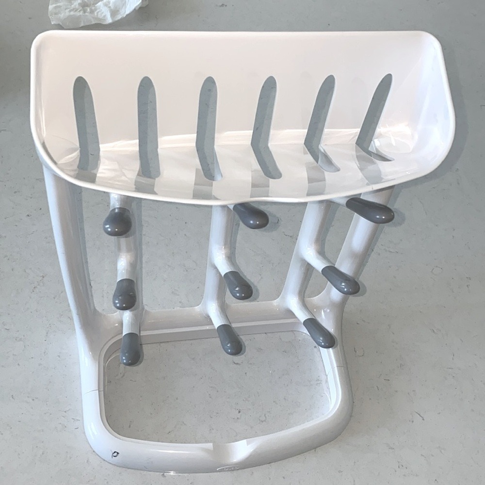 OXO White and Gray Space Saving Drying Rack for Bottles and Cups